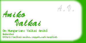 aniko valkai business card