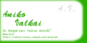 aniko valkai business card